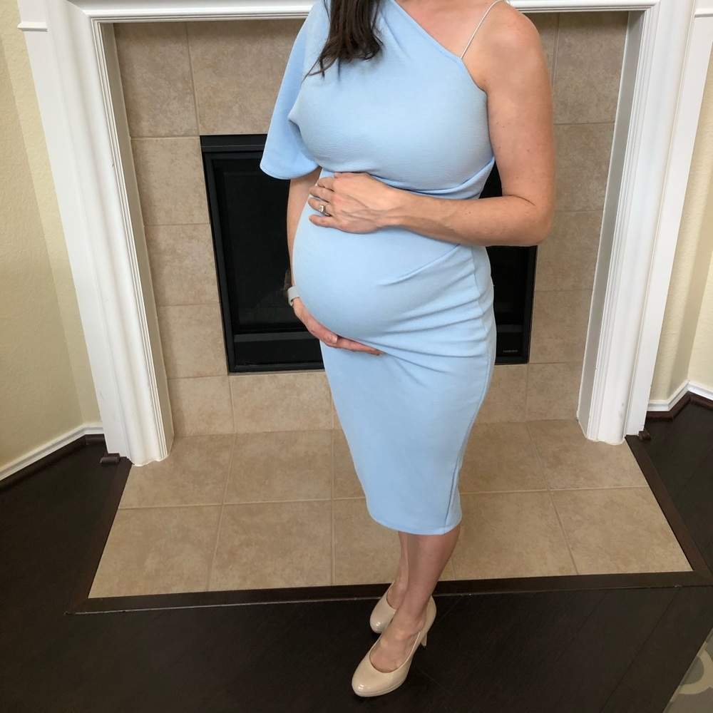 ASOS size 2 baby blue maternity dress
